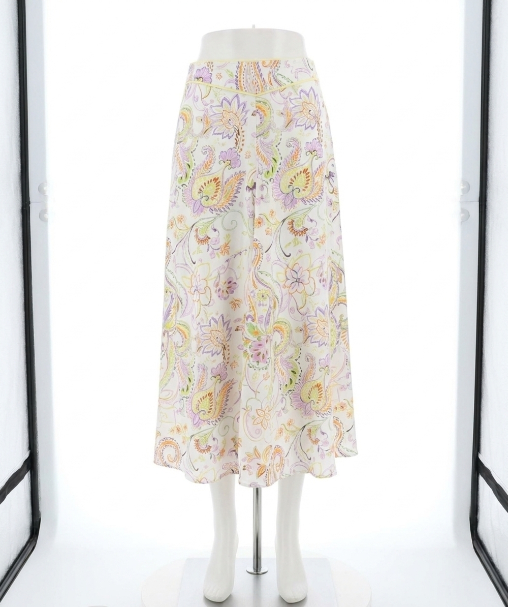 NEW ESQUALO bibbi beloved flower print long skirt in multi